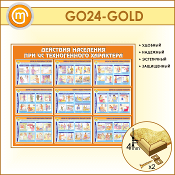 Стенд «Действия населения при ЧС техногенного характера» (GO-24-GOLD)
