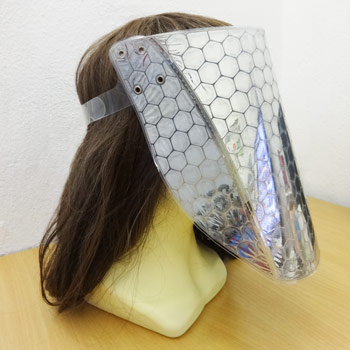 Защитный экран для лица пластиковый с зеркальным покрытием, Sc-1.2