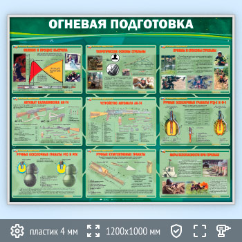 Стенд «Огневая подготовка» (VU-02-SILVER)